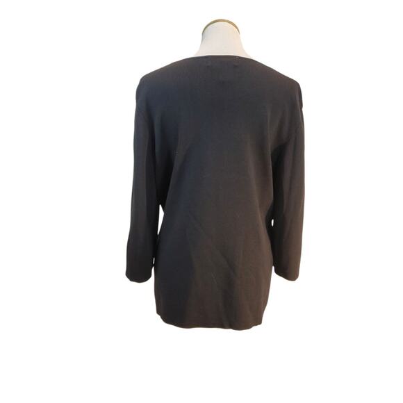 Joseph A Woman Qu'Est Cequec 'Est Silk Vintage Black Beaded 1990s VTG Sweater 1X - Picture 10 of 16